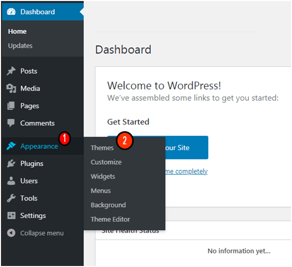 WordPRess Theme Installation Step - 1